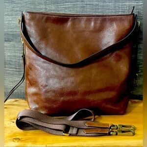 Fossil Maya Leather Hobo